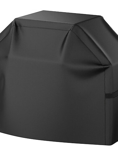 cubierta de parrilla, cubierta de parrilla de barbacoa, impermeable, resistente a la intemperie, a prueba de rasgaduras, anti-uv, resistente a la decoloración, con correa ajustable, 57 pulgadas, negro