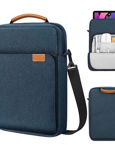 תיקי כתף למחשב נייד נרתיק לטאבלט תואם ל-macbook air pro hp dell lenovo asus chromebook notebook תיק נשיאה למחשב נייד תיק נסיעות תיק נסיעות למחשב נייד כיסוי תיק עם ידית