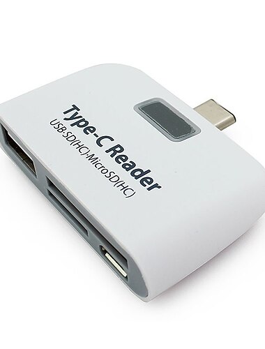 lettore di schede multifunzionale smart 4 in 1 laptop pc telefono durevole tf micro sd con porta di ricarica micro usb usb 3.1 adattatore universale di tipo c lettore di schede otg