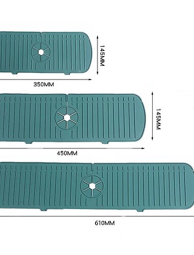 1 st siliconen kraanmat &versterker; spatscherm, (geüpgraded ontwerp) kraanhandgreep wateropvangbak en spatscherm, bpa-vrij kitchenguard gootsteengadgets