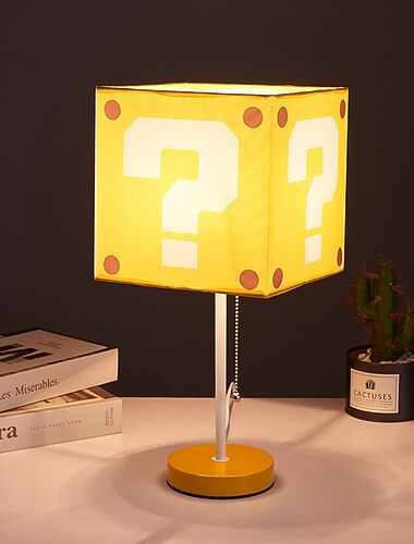 Creative Mario koristeellinen pöytävalaisin Super Mary makuuhuoneen neliö lasten sarjakuva yöpöytävalaisin