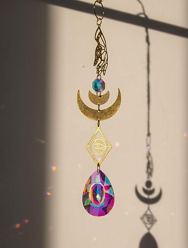 krystal solfanger djævelens øje krystal belysning pendel lys og skygge vindklokke solfanger prisme kugle