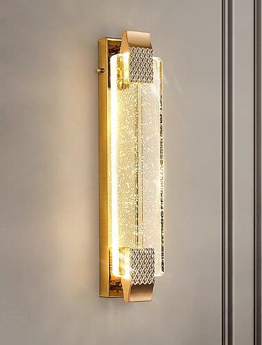 Appliques murales d'intérieur en cristal led style nordique salon magasins cafés acier blanc chaud applique murale 110-240v