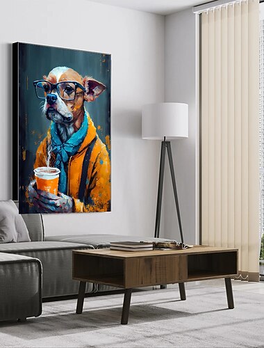 1pc punk rock kat portret olieverfschilderij kunst aan de muur origineel artwork print felino anmail mpressionistische home decor dier huis huisdier decor