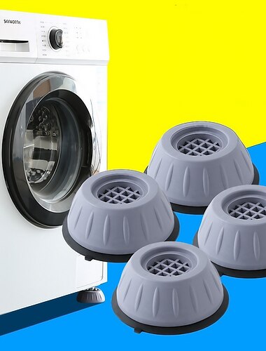 4 x Anti-Vibrations-Füße, Gummimatte, Slipstop, leiser Universal-Waschmaschinen-Kühlschrank-Stützdämpfer