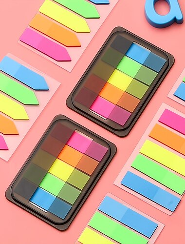 1 יחידה 100 גיליונות ניתנים לשליפה עמיד למים פתקים דביקים שקופים צבעוניים פתקיות דביקות למשרד בית ספר תווית