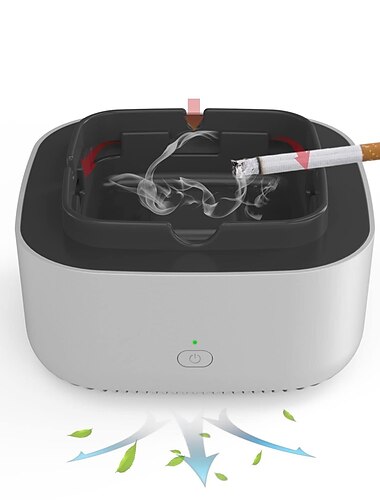 たばこの煙の出ない灰皿 屋内用 2 in 1 空気清浄機 多機能のマイナスイオンエアフレッシュナー たばこの受動喫煙をろ過する バッテリーなしで臭いを取り除く