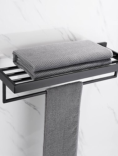 壁掛けタオルバーバスルームタオルレール、sus304ステンレススチール60cmタオルラックタオルホルダー、モダン壁掛け洋服ホルダーバスタオルハンガー