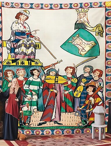 Middeleeuws Wandtapijt Wanddecoratie Grote Middeleeuwse Wandtapijt Muurschildering Foto Achtergrond Deken Gordijn Thuis Slaapkamer Woonkamer Decoratie