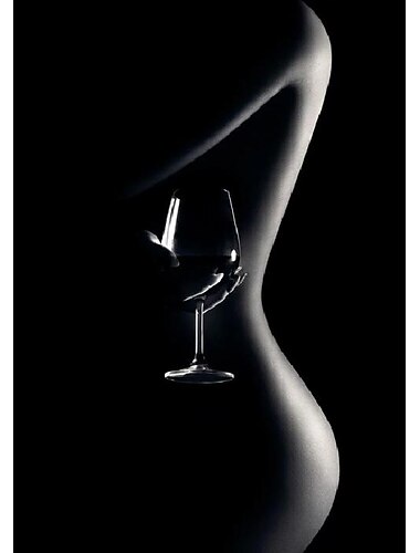 mensen muurkunst canvas sexy naakt vrouwen prints schilderij kunstwerk foto cigarett rode wijn figuur woondecoratie decor gerold canvas geen frame unframed