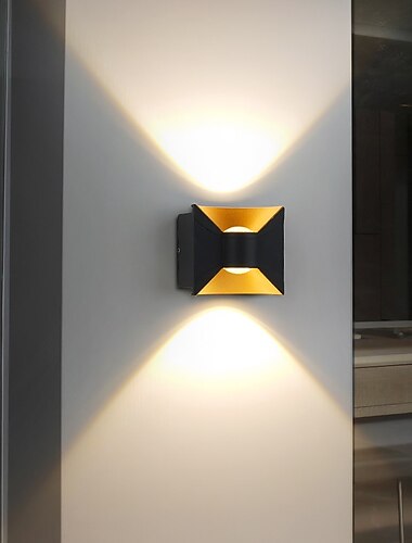 vägglampa utomhus vägglampa ip65 vattentät upp och ner ljus modern minimalistisk gångtrappa gårdsport super ljus led utomhus vägglampa varmvit