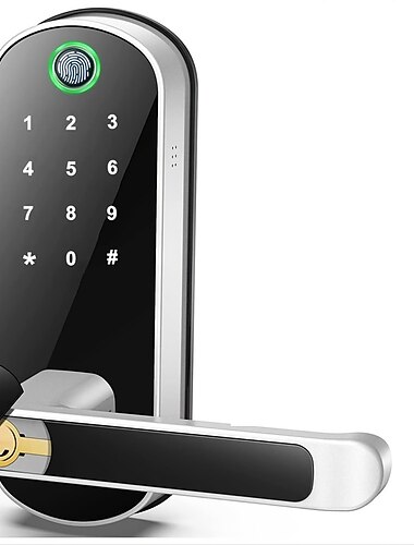 serrure de porte intelligente 5 en 1 avec poignée technologie biométrique fonction de mémoire de stockage