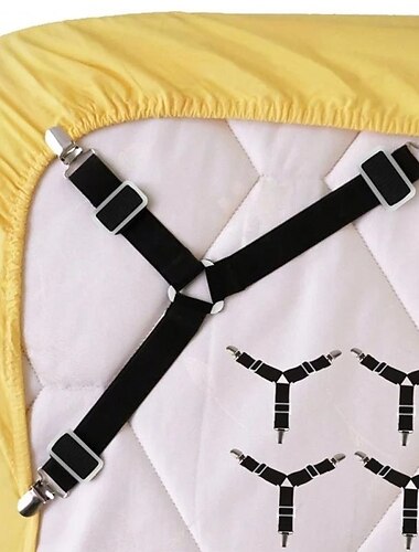 4 pièces triangle porte-draps de lit drap-housse clips drap réglable bretelles pince-matelas clips pour lit housse de matelas