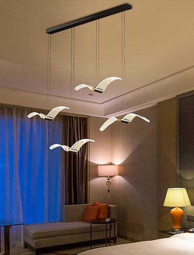 led taklampor kök dimbar akrylbelysning 40cm 1/3/4-ljus modern bondgård foajé entré armaturer tak hängande klot över bord 110-240v