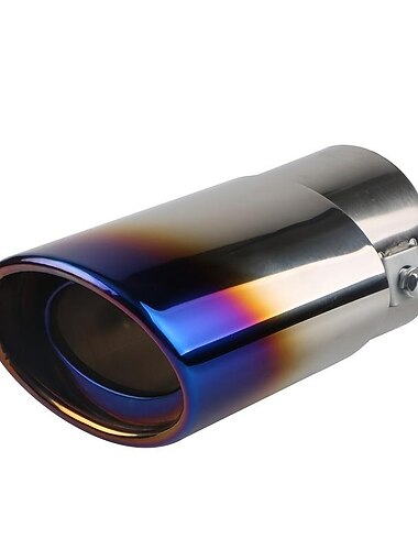 Punta de escape de coche de acero inoxidable - Tubo de escape cromado universal modificación de tubo de escape de coche acabado de acero duradero
