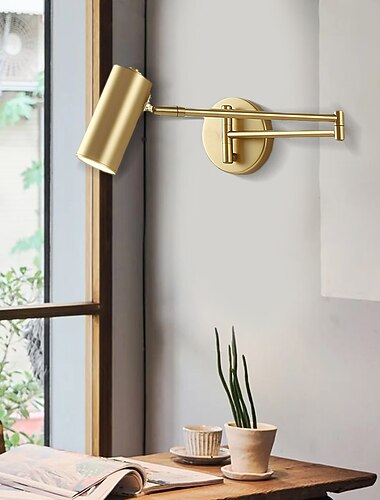  مصباح جداري لحماية العين شمعدانات حديثة على الطراز الاسكندنافي بذراع متأرجح لغرفة المعيشة وغرفة النوم معدن 110-120 فولت / 220-240 فولت 5 واط