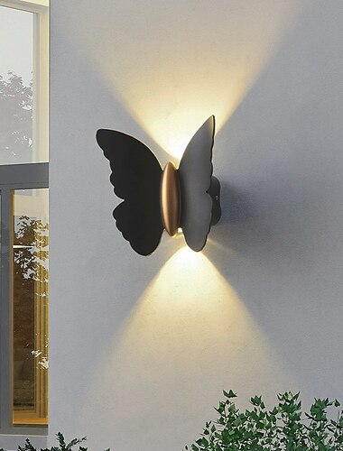 seinävalaisin ulkoseinävalaisin perhossuunnittelu 3000k 10w ip65 vedenpitävä ylös ja alas valo moderni minimalistinen käytävä portaat sisäpihan portti superkirkas led ulkoseinävalaisin lämmin