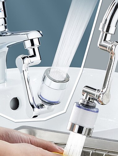 przedłużacz kranu ramię mechaniczne 1080° dysza aeratora wody bubbler do kuchni łazienkowej, uniwersalny kran przedłużający głowicę opryskiwacza filtr wylewka adapter mocowanie armatura akcesoria