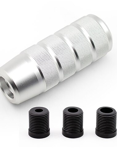 pomello del cambio zigrinato in alluminio antiscivolo universale da 9,5 cm - cambio manuale m8 m10 m12 gm - pomello della leva del cambio jdm opaco