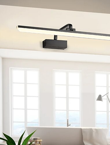 badespeillamper led speil frontlys 23" ip20 7w baderomsspeil frontlykter, led speillys vanntett tåkedressing lys vegglys hvit lys 110-240v