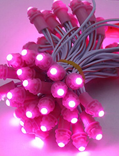 6 متر 100 ليد بكسل رصاصة عقدة سلسلة أضواء عيد الميلاد dc12v 9 ملليمتر لون واحد لافتة عرض مصباح