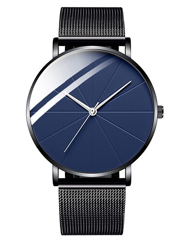 Mode Herre Kvartsure Ultra Tynd Casual Minimalistisk Mænd Forretning Mesh Rem Armbåndsur