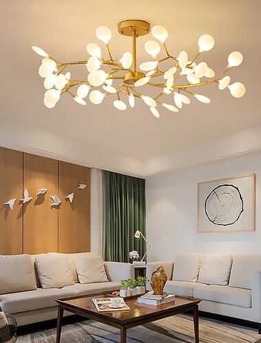 skandinávský lustr do obývacího pokoje moderní jednoduchá lampa do jídelny internet červená lampa do ložnice osobnost kreativní domov světluška lustr