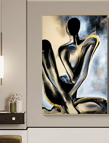 Mintura hecho a mano desnudo cuerpo humano pinturas al óleo sobre lienzo arte de la pared decoración imagen abstracta moderna para la decoración del hogar enrollado sin marco pintura sin estirar