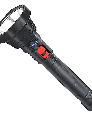 Gran nueva mecha fuerte linterna usb recargable táctica caza linterna incorporada batería luz led linterna