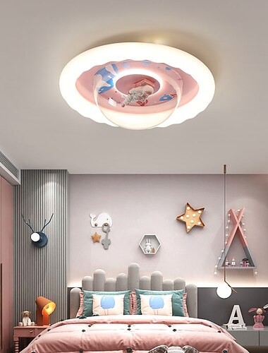 dimbar led taklampa för barnrum astronaut design 20" kreativ enkelhet ballongljus tecknad taklampa i sovrummet