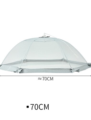 1 Uds cubierta de comida para el hogar nueva cubierta de verano plegable a prueba de moscas cubierta de vegetales cubierta de mesa a prueba de polvo cubierta de comida rectangular grande