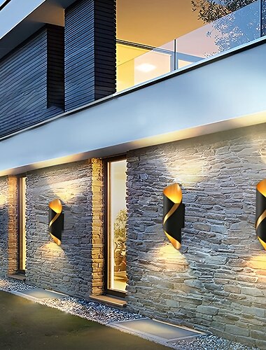 led außenwandleuchte 10w 800 lumen aluminium außen ip65 wasserdicht gartenwandfluter licht, balkon dekorative wandleuchte ac85-265v 3000k 6000k schwarz/weiß