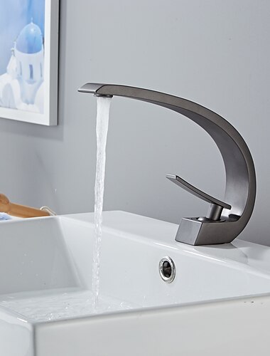 mitigeur lavabo, monobloc lavabo monobloc monotrou monotrou sur gorge, avec flexible eau chaude et froide, chrome bronze huilé brossé doré noir robinets