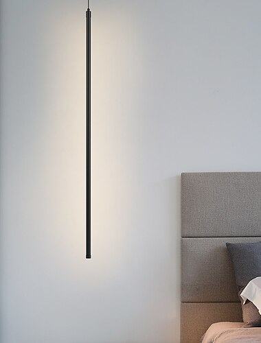 lampa wisząca led 1-punktowa 60 cm 12w line design lampa wisząca aluminium nowoczesny styl oświetlenie do biura, sypialni, salonu 110-240v