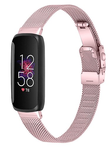 Bracelet de montre connectée Compatible avec Fitbit Inspire 3 Inspire 2 / Inspire HR / Inspire Acier Inoxydable Montre intelligente Sangle Ajustable Maille Femme homme Bracelet Milanais Remplacement