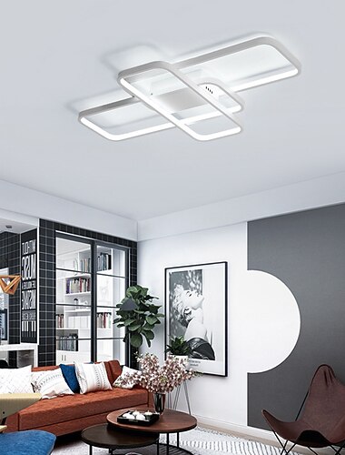 φωτιστικά οροφής 4 φώτων 90 cm με δυνατότητα ρύθμισης φωτεινότητας, φωτιστικά οροφής αλουμινίου με silica gel, καλλιτεχνικό στυλ, μοντέρνο στυλ, πρωτοποριακά βαμμένα φινιρίσματα, μαύρο/λευκό/χρυσό 110-240v