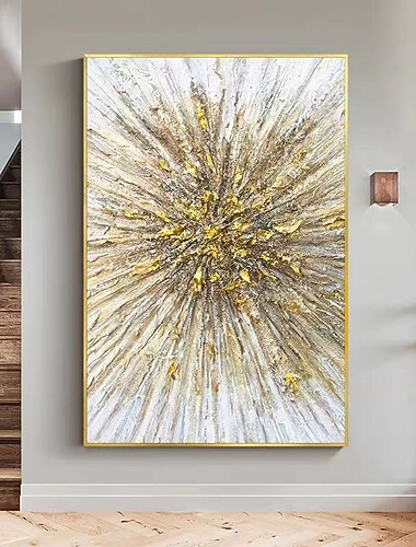 كبير هاندبينتيد وحة زيتية على قماش المناظر الطبيعية الحديثة الذهب خط مجردة جدار صورة فنية لغرفة المعيشة ديكور المنزل