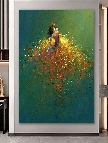 olajfestmény, kézzel készített, festett falikép tündér fantázia nő lakberendezési dekoráció tekercselt vászon keret nélkül nyújtva