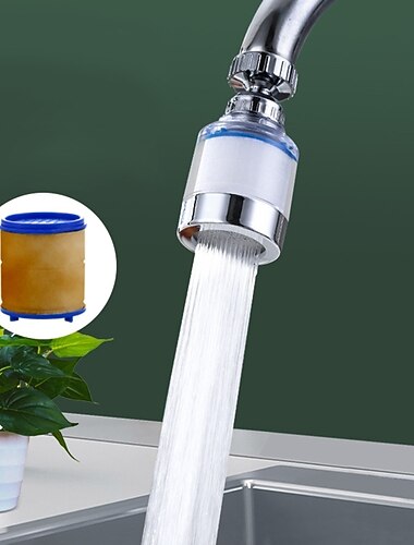 kran vannfilter for bad kjøkkenvask hud ansiktsvask, kran filter erstatning dusjhode for hardt vann, filtrering fjern klor fluor tungmetaller