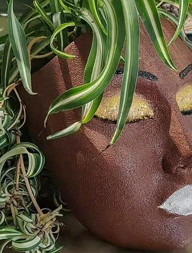 Frauen Gesicht Topf Wanddekoration Topf Harz Wandbehang Blumentöpfe für Indoor Outdoor Pflanzen Gartendekoration