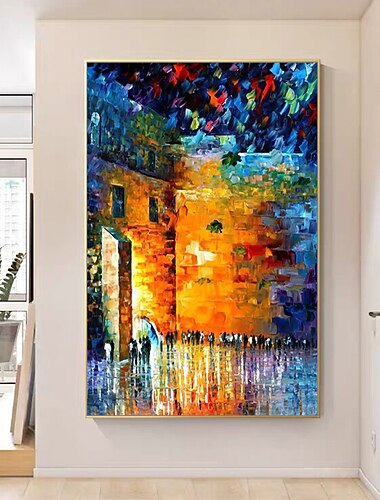 mintura håndlaget klagevegg Jerusalem landskap oljemalerier på lerret veggkunst dekorasjon moderne abstrakt bilde for hjemmeinnredning rullet rammeløst ustrukket maleri