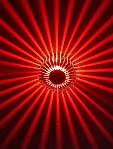 lightinthebox מנורת קישוט קיר פרח שמש, מנורת קיר פרחי שמש, שלט אלומיניום עמידות בפני חום ולחות 3w rgb led אלומיניום קיר, אורות תקרה