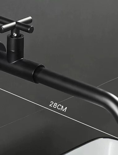 Rubinetto Lavandino Bagno A Parete Solo Acqua Fredda, Rubinetti Lavabo Ottone Vintage Maniglie Singole Un Rubinetto Lavabo A 3 Fori Rubinetto Lavandino Bagno A 3 Fori