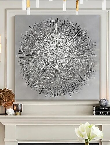 Hang-Dipinto ad olio Dipinta a mano Quadrato Astratto Pop Art Moderno Senza telaio interno (senza cornice) Hang-Dipinto ad olio Dipinta a mano Quadrato Astratto Pop Art Moderno Senza telaio interno (senza cornice)