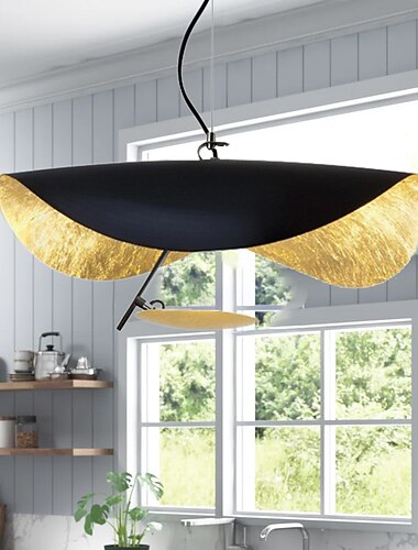 אור תליון led כובע זהב נברשת בר דגם חדר בגדים חנות מלון מסעדה מועדון לובי אור, אור פוסט מודרני נברשת צלחת מעופפת יוקרתית יצירתית