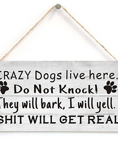 قطعة واحدة من ملحقات تزيين الحائط بنمط كلاب الحيوانات الأليفة الخشبية ، إكسسوارات ديكور الحائط ، لديكور غرفة المقهى ومتجر الحيوانات الأليفة ، 4 '' × 8 '' (10 سم × 20 سم)