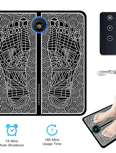 Massager de pieds électrique à impulsion EMS machine de thérapie des pieds tapis de massage par acupuncture intelligent stimulation musculaire cadeau de la Saint-Valentin