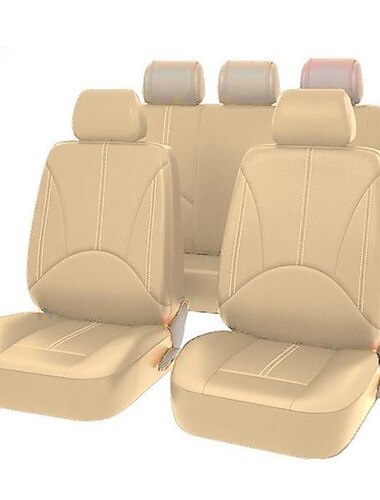 Capa de Assento de Carro Universal em Couro PU StarFire Almofada de Couro Artificial Acessórios de Capa de Assento Dianteiro e Total