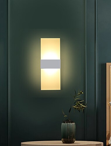  lightinthebox 1-luce 27cm applique da parete a led design geometrico illuminazione per interni stile moderno e semplice casa camera da letto lampada da comodino soggiorno cucina balcone corridoio