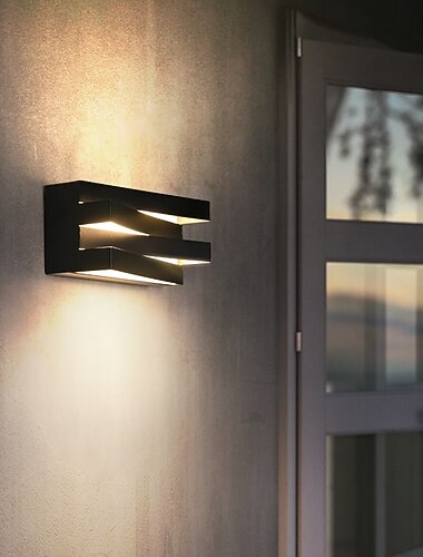 LED-Wandleuchte für den Außenbereich, wasserdicht, 10 W, Beleuchtung nach oben und unten, gebogene Doppelkopf-Wandleuchte für den Innenbereich, modernes Schlafzimmer, warmweißes Licht